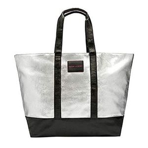 NWT • Victoria's Secret • Silver Weekender Bag